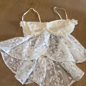 ZARA - Lace top white - Size M